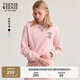 Teenie Weenie小熊女裝衛(wèi)衣2025冬秋新款保暖舒適加絨基礎(chǔ)圓領(lǐng)上衣 淺粉色 M