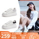駱駝（CAMEL）板鞋女活力百搭經(jīng)典小白鞋增高厚底休閑鞋 L25S548064 白/黑 37 