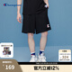 Champion冠軍短褲男2024夏季新款美式運動(dòng)潮流棉黑色五分褲直筒休閑褲子男 黑色 L