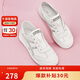 他她（TATA）秋商場同款時尚休閑阿甘鞋女WDCA5CM4 白/銀 38