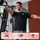 adidas速干運(yùn)動(dòng)健身上衣圓領(lǐng)短袖T恤男裝夏季新款阿迪達(dá)斯 黑色   XL