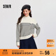 森馬（Semir）森柔|地理系列毛衣女冬季半高領(lǐng)刺繡條紋衫101724107022