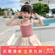 梵迪拉（F.DYRAA）兒童泳衣女童連體公主裙可愛(ài)女孩泡溫泉幼兒寶寶游泳32643粉色M