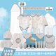 小皮特 新生兒禮盒夏季嬰兒衣服春夏套裝剛出生初生寶寶滿(mǎn)月見(jiàn)面禮用品 夏季A款藍色18件 59cm 【0-3個(gè)月】丨高檔禮盒