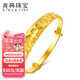 兆亮黃金手鐲女金手鐲實(shí)心足金鐲子雀羽推拉活口設(shè)計(jì)送長(zhǎng)輩生日禮物 20.46克寬約7mm
