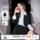 秋水伊人黑色西裝外套女2025秋裝新款小個(gè)子休閑高級女士西服正裝 黑色 M