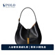 Polo Ralph Lauren 拉夫勞倫 Polo ID 女配 經(jīng)典款中號皮革單肩包RL52386 001-黑色 ONE