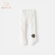班喜迪女童打底褲春裝新款女童襪子兒童針織打底襪秋季寶寶連褲襪春秋裝 白色1條 80