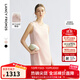 朗姿2025夏季新款無(wú)袖圓領(lǐng)連衣裙女直筒重工釘珠優(yōu)雅通勤都市裙子 淡粉色 L