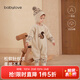 babylove嬰兒連體衣春秋款純棉保暖毛衣外出哈衣寶寶針織衣服琥珀茶棕 琥珀茶棕 100cm