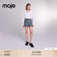 Maje2024春秋款女裝時尚氣質(zhì)高腰A字裙褲短款休閑褲MFPSH00525 藍色 XS