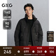 GXG男裝 商場(chǎng)同款微肌理感通勤羽絨服男面包服 黑色 170/M