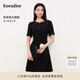 珂萊蒂爾【玫瑰裙】2025夏季新款優(yōu)雅醋酸連衣裙女A字裙時尚裙子 黑色 L