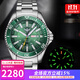 野狼黑緑水鬼手表H3氚氣夜光男士全自動(dòng)機械表鋼帶運動(dòng)潛水男表V1032 綠面款-綠光