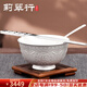 莉翠行（LICUIHANG）銀碗三件套999足銀筷子勺子家用雙層隔熱餐具套裝實(shí)用禮盒刻字 福祿壽喜 碗183克+勺34克+筷41克+證書(shū)禮盒
