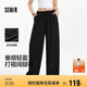 森馬（Semir）休閑褲女打褶垂感闊腿褲慵懶風(fēng)2025夏季寬松肌理長(cháng)褲109325127013