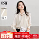歐莎（OSA）啞光緞面經(jīng)典襯衫女士設計感2025年秋新款職業(yè)面試襯衣高智感穿搭 淺杏色 M