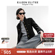 朗姿歐洲EiLEEN ELITEE復古法式設計感立領(lǐng)短外套冬新款上衣 黑色 M