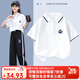優(yōu)優(yōu)1點(diǎn)（Yoyo one）兒童t恤短袖夏季薄款純棉女童polo衫學(xué)院風(fēng)夏裝體恤大童白色上衣T 3439白色 160cm