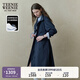 Teenie Weenie小熊女裝風(fēng)衣2025春新款優(yōu)雅氣質(zhì)時尚通勤中長款外套 藏青色 M