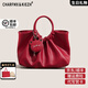 CHARFMX&KIEZH輕奢CK包包女款婚包喜慶新娘手提包本命年紅色女士情人節生日禮物 喜慶紅【禮盒包裝送女友老婆】