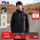FILA斐樂(lè )官方男裝羽絨服冬季新款時(shí)尚休閑連帽防水防濕外套 正黑色-BK L 175/96A
