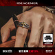 IDEAGEMER925銀天使十字架戒指男士個(gè)性復古小眾設計感創(chuàng  )意涂鴉男生指環(huán)潮 天使十字架戒指【銀加銅款】
