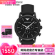 安普里奧·阿瑪尼（Emporio Armani）手表 男士時尚生日七夕情人節(jié)禮物送男友計時電子石英表 黑盤皮帶 AR1970