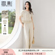 香影老錢(qián)風(fēng)闊腿褲套裝女2025夏秋新款含亞麻一整套穿搭短袖兩件套 鷺白 L 165/88A/110-125斤