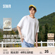 森馬（Semir）短袖T恤男純色打底衫修身25夏新款內搭上衣簡(jiǎn)約百搭t恤男士 [店鋪TOP1純棉款]漂白10007 L