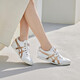 Onitsuka Tiger鬼?；⑴\動(dòng)鞋MEXICO 66休閑鞋復古情侶款金色一腳穿板鞋 1183 39