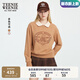 Teenie Weenie小熊女裝衛(wèi)衣2025年秋季新款氣質(zhì)學(xué)院風(fēng)翻領(lǐng)長袖上衣 淺卡其色 S