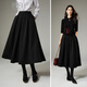 晚白【新品】黑色百褶半身裙2026春款洋氣百搭垂墜a字傘裙長(cháng)裙 黑色 XL
