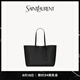 YSL圣羅蘭 女士SHOPPING SAINT LAURENT大號皮革手袋橫款托特包 黑色 U