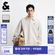 杰克·瓊斯（JACK&JONES）【七夕情人節(jié)禮物】25年秋季新款寬松肌理感翻領(lǐng)衛(wèi)衣男長袖打底衫 A00 月光灰 M 175