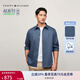 TOMMY HILFIGER【輕便感免燙】25秋冬男肌理商務(wù)休閑純色條紋長袖襯衫外套 【凈色】-深藍(lán)色DBZ M （推薦：135-150斤）