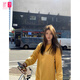 舒翎2025春夏新款百搭時(shí)尚衛衣女愛(ài)穿舒服立體刺繡衛衣女春季圓領(lǐng)上衣 黃色 L 推薦115-130斤