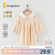 童泰女童連體秋季衣服裙子時(shí)尚長(cháng)袖公主裙TS33Q337-DS 米咖 80cm 