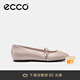 愛步（ECCO）女鞋平底鞋 2025輕奢淺口單鞋芭蕾舞鞋瑪麗珍鞋 舞悅234303 HL 灰粉色23430301386 37