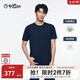 金利來(lái)【6A桑蠶絲/涼感/彈力】春夏新款短袖T恤男提花柔軟圓領(lǐng)上衣 藏藍-95 L 175/92A 推薦130-140斤