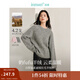 茵曼（INMAN）2025秋冬女裝新款法式手工拉毛時(shí)尚釘珠羊毛衫圓領(lǐng)寬松百搭毛衣 灰色 S