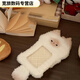 FANCYCHICins風(fēng)卡通毛絨小貓卡套學(xué)生校園卡拍立得展示掛件小卡照片保護套 白色貓貓卡套【送鏈子】