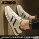 JASONWOOD品牌男鞋2025新款秋季百搭板鞋男士運動(dòng)真皮跑步休閑時(shí)尚潮鞋子男 米蘭 【品牌男鞋】 40 【運動(dòng)鞋碼】
