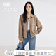 對(duì)白復(fù)古仿麂皮絨短外套女2025秋裝新款設(shè)計(jì)感小個(gè)子休閑夾克上衣 淺卡其 【預(yù)售9月14日發(fā)貨】 L