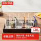 京東京造 玻璃杯 耐高溫泡茶水咖啡杯子六色馬克杯300ml六只裝