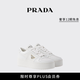 PRADA/普拉達【禮物】女士Downtown Bold厚底牛皮革運動(dòng)鞋 白色 36.5