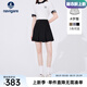Navigare意大利小帆船半身裙女士夏季時(shí)尚顯瘦A字裙子簡(jiǎn)約休閑短款百褶裙 暗夜黑 M