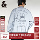 杰克·瓊斯（JACK&JONES）男裝秋季時(shí)尚潮百搭舒適上衣寬松反光棒球領(lǐng)夾克外套男224321045 E39 淺灰色 XL