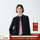 EIN PURE 云感針織立領(lǐng)箱型復古休閑夾克短外套女2025早秋新款 灰色 S