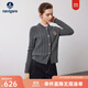 Navigare意大利小帆船女士毛衣秋冬季新款純綿羊毛長(cháng)袖開(kāi)衫通勤保暖外套男 暗巖灰 M